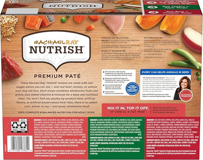 Nutrish Gentle Digestion and Whole Health Blend Premium Paté Variety Pack Wet Dog Food,13 oz. Can,Packaging May Vary (Rachael Ray),(Pack of 24)