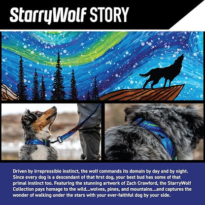 Wolfgang Heavy Duty Adjustable Dog Harness, Pull-Tested for Walking & Training, StarryWolf Print, Small