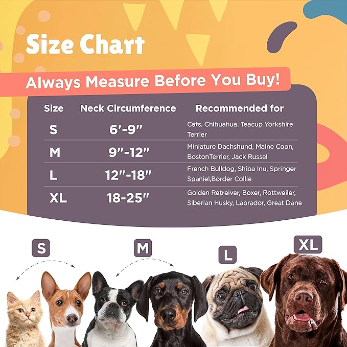 Big Ant Protective Inflatable Collar for Dogs and Cats, Dog Neck Donut Collar, Soft Cone for Dogs After Surgery, Soft Pet Recovery Collar Dog Cone Collar Does Not Block Vision E-Collar (Large, Pink)