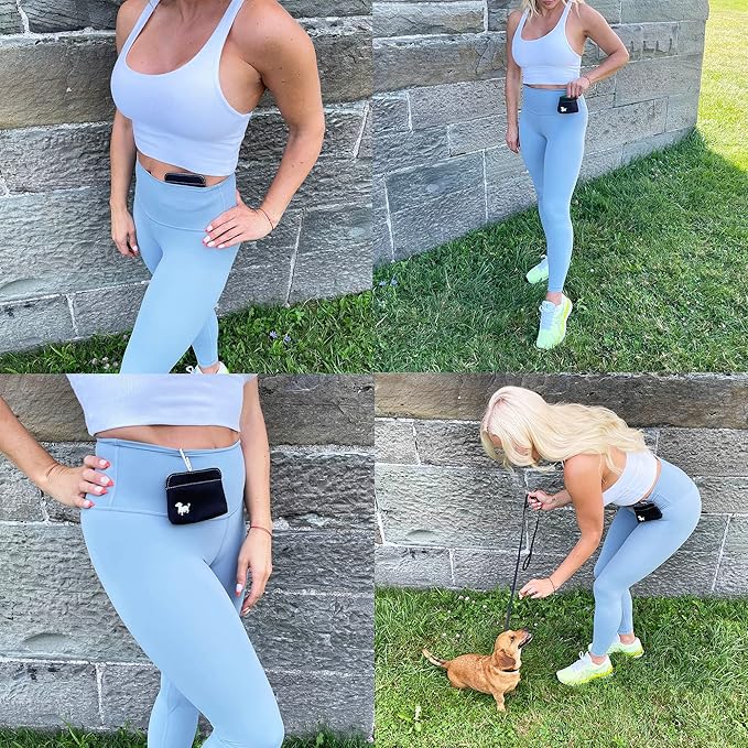 Pocket Sized Dog Treat Pouch - Treat Pouches for Pet Training - Dog Treat Pouch with Magnetic Closure - Dog Walking Treat Bag for Dog Training - Turquoise