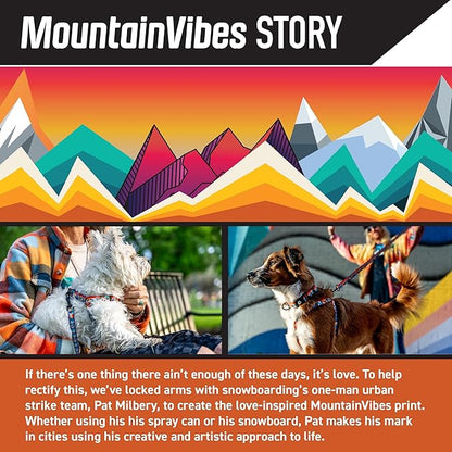 Wolfgang Heavy Duty Dog Leash, Pull-Tested for Walking & Training, MountainVibes Print, Large