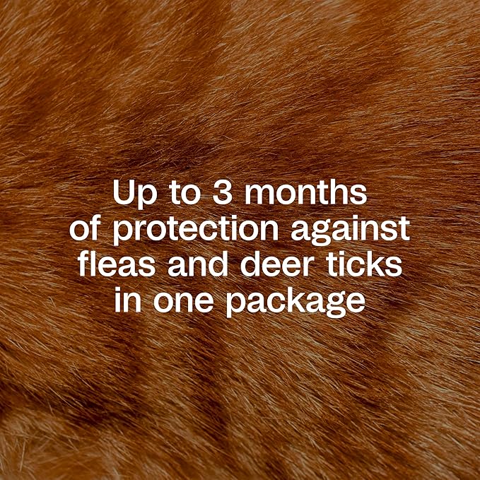 ADAMS Plus Flea and Tick Prevention Spot On for Cats, Kills Fleas & Ticks (Brown Dog/Deer Ticks), Kills and Repels Mosquitoes, Prevents Flea Infestations, 3-Month Supply, 3 Pack