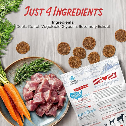 Farmland Traditions Filler Free Dogs Love Duck & Carrot Premium Jerky Treats. (2.5 lb)