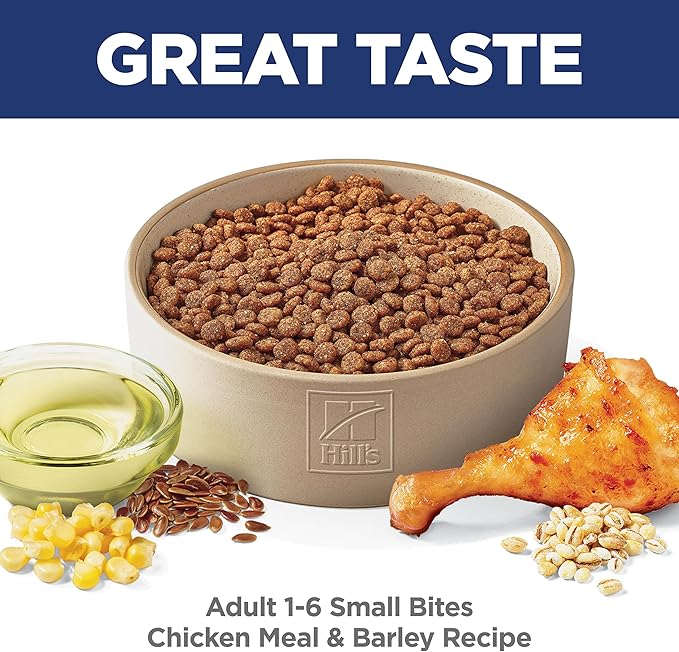 Hill's Science Diet Adult 1-6 Small Bites Dry Dog Food, Chicken & Barley, 5 lb. Bag