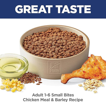 Hill's Science Diet Adult 1-6 Small Bites Dry Dog Food, Chicken & Barley, 15 lb. Bag