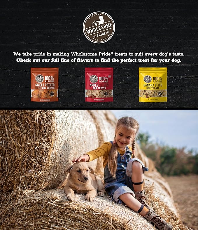 Wholesome Pride Sweet Potato Bites 100% All-Natural Single Ingredient Dog Treats, 16 oz
