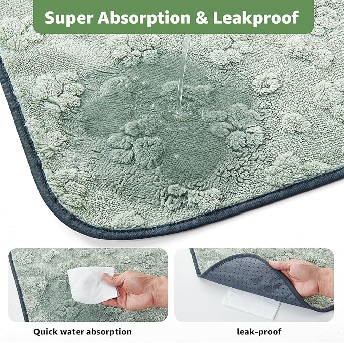 LOOBANI Washable Pee Pads for Dogs: 2 Pack Super Absorbent Reusable Puppy Pads, Leakproof and Waterproof Dog Training Pads Whelping Pads for Hallway Runner, Floor, Crate, Couch and Travel, 36"x72"