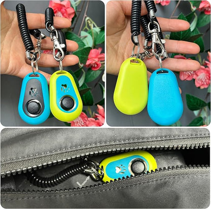 Pet Clicker for Dogs/Cats/Horses/Birds or Other Animals - Clickers for Training (Blue + Green)