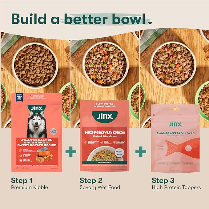 Jinx Premium Grain-Free Dry Dog Food, for All Lifestages - Real Salmon, Sweet Potato & Carrot Kibble with Superfoods for Immune Support & Probiotics for Digestive Support - No Fillers - 11.5lb