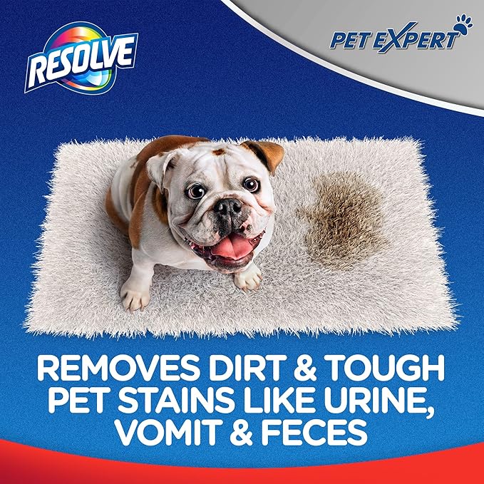 Resolve Pet Expert Stain and Odor Remover, Carpet Cleaner, Pet Stain and Odor Remover, Carpet & Upholstery Cleaner - Removes Stains and Odors, 22 oz