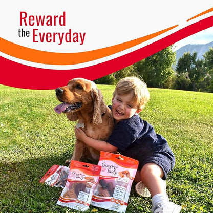 Good 'n' Tasty Triple Flavor Stacks with Cheese, 9 Ounces, Bite Sized Snacks for Dogs with Premium Chicken and Real Cheese