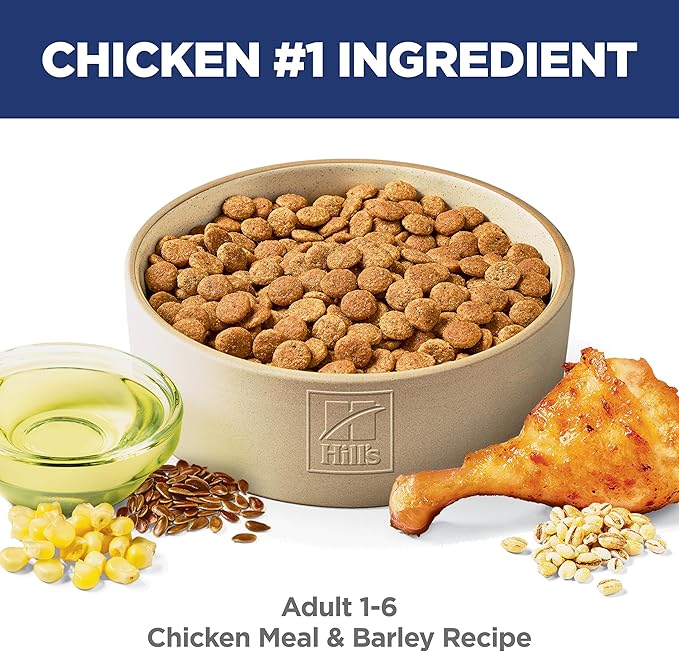 Hill's Science Diet Adult 1-6 Dry Dog Food, Chicken & Barley, 15 lb. Bag
