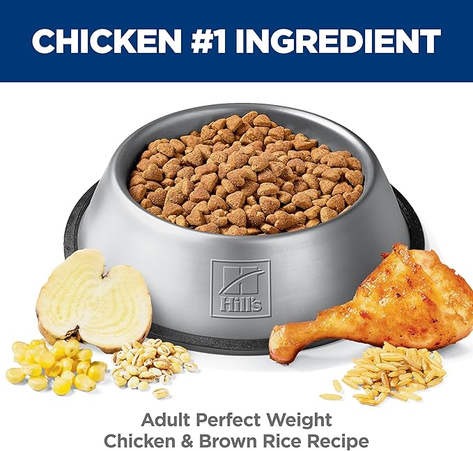 Hill's Science Diet Adult Perfect Weight Dry Dog Food, Chicken & Brown Rice, 12 lb. Bag