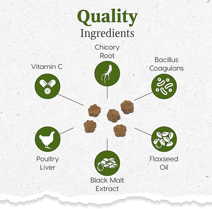 Ark Naturals Gentle Digest Soft Chews, Vet Recommended Dog and Cat Prebiotics and Probiotics, Digestive and Immune System Support, 2 Pack