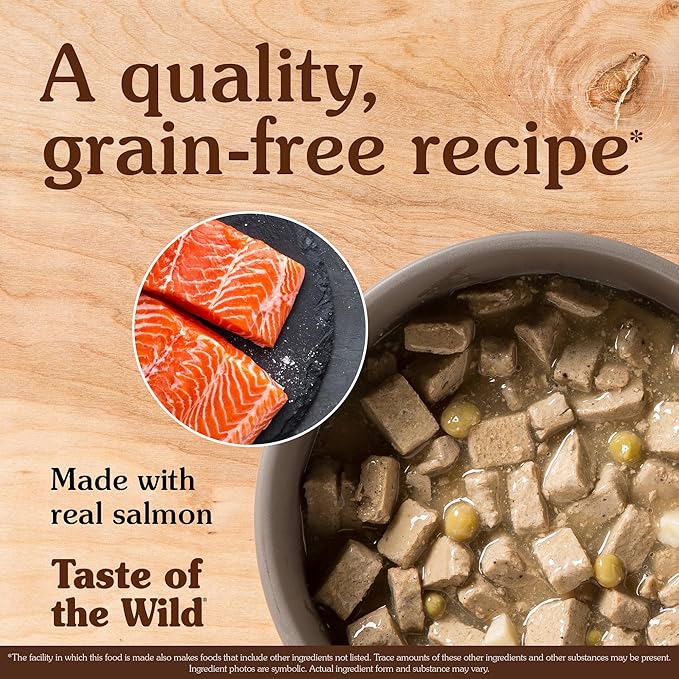 Taste of the Wild Pacific Stream Canine Recipe with Salmon in Gravy Canned Dog Food, 13.2-oz, Case of 12