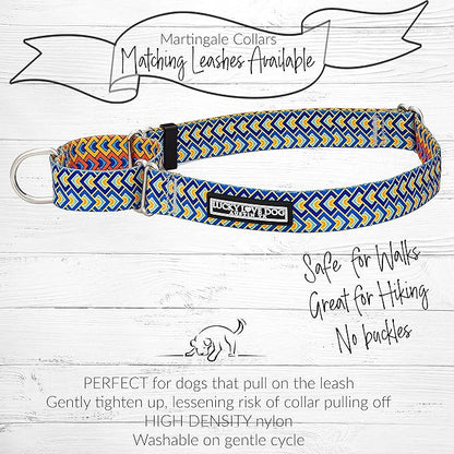 Lucky Love Dog Martingale Dog Collar - Adjustable, No-Slip, Durable, & Soft Webbing Collar for Male and Female Dogs Ideal for Training & Walking - Murphy, Small