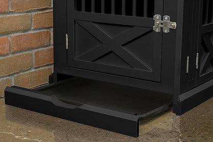 Merry Products Triple Door Medium Dog Crate, Dog Kennel, Dog Cage