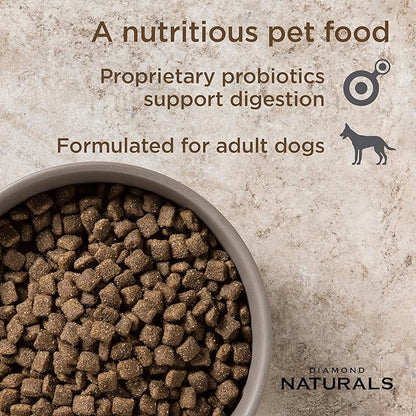 Diamond Naturals Adult Real Meat Recipe Premium Dry Dog Food With Real Pasture Raised Lamb Protein 6Lb