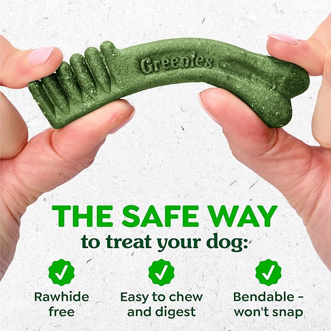 Greenies Dog Treats, Veterinarian-Recommended Natural Dental Dog Treats, Large Size, Mint Flavor, 12 oz. Pack, 8 Count