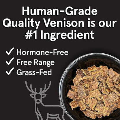 TRMC Real Meat Air Dried Dog Food w/Real Venison - 5lb Bag of USA-Crafted Grain-Free Real Meat Dog Food Sourced from Free-Range, Grass-Fed Venison - All Natural, High Protein