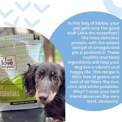 "I and love and you" Naked Essentials Dry Dog Fod, Grain-Free Chicken & Duck, 40 Lb