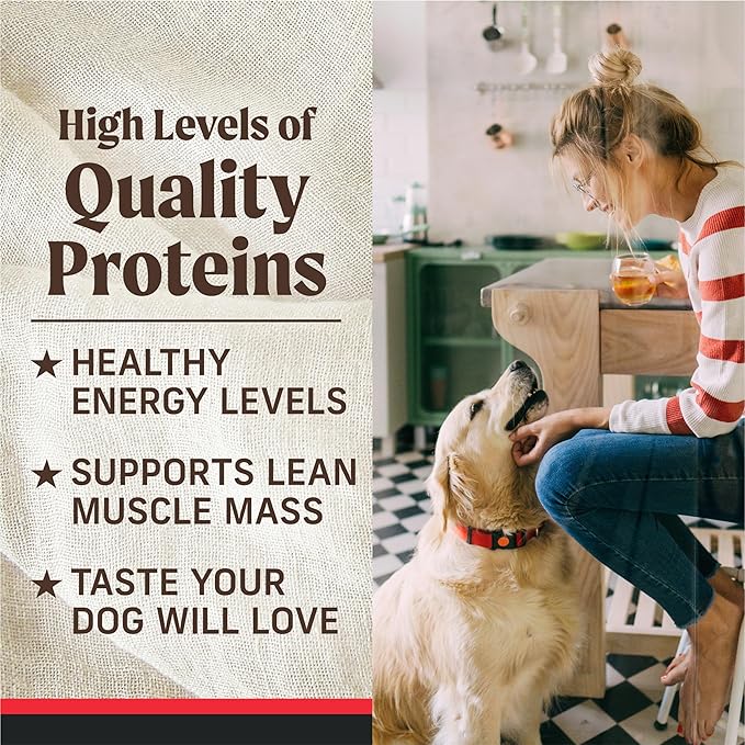 Merrick Grain Free Premium and Natural Canned Dog Food, Soft & Healthy Poultry Free Wet Recipe, Real Beef Lamb and Bison - 12.7 oz. Cans, (Pack of 24)