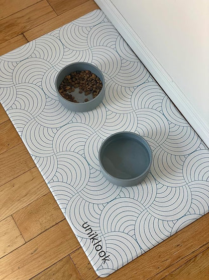 Dog Food Mat - Dog Bowl Mat - Pet Food Mat Dog Mat for Food and Water - Dog Feeding Mat - Dog Water Bowl Mat - Waterproof Dog Water Mat - UnikLook