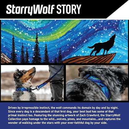 Wolfgang Heavy Duty Dog Leash, Pull-Tested for Walking & Training, StarryWolf Print, Small