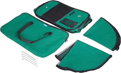 Deluxe Premium Pet Dog Playpen Portable Soft Dog Exercise Pen Kennel with Carry Bag for Dogs, Cats, Kittens, and All Pets (Large, Green)