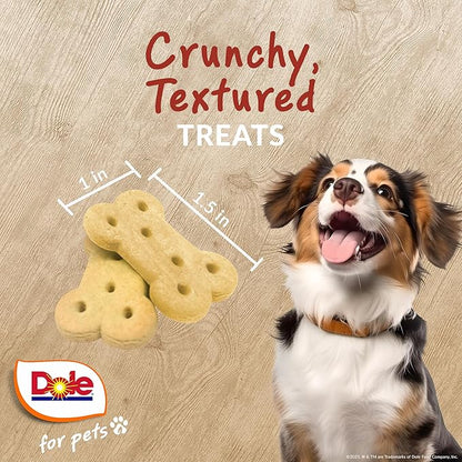 Dole for Pets Dog Biscuits Pup-kin Spice Pumpkin Fall Flavor, Real Vegetable Flavor Vegan Crunchy Treats, No Wheat Corn Soy or Artificial Additives, Bite Size Training Snacks for Dogs, 7 Oz