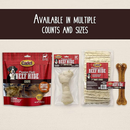 Cadet Double Stuffed Shin Bone - Highly Digestible, High Protein, Long-Lasting Dog Chew Bone for Aggressive Chewers, Supports Dental Health, Bacon & Cheese Flavor, Large (1 Count) (Pack of 2)