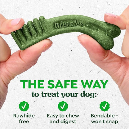 Greenies Veterinarian-Recommended Adult Natural Dental Dog Treats Petite Size, Dog Dental Chews, Original Flavor, 3 oz. Pack, 5 Count