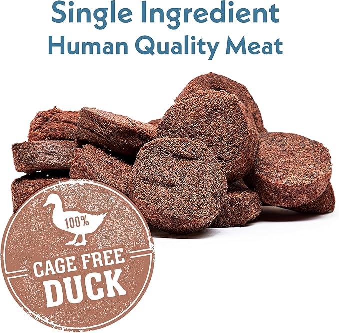 Fresh Is Best Duck Giblets Freeze Dried Dog Treats – Raw Freeze Dried Cat Treats in Resealable Zipper Bag – High-Protein for Dogs & Cats – Made in The USA