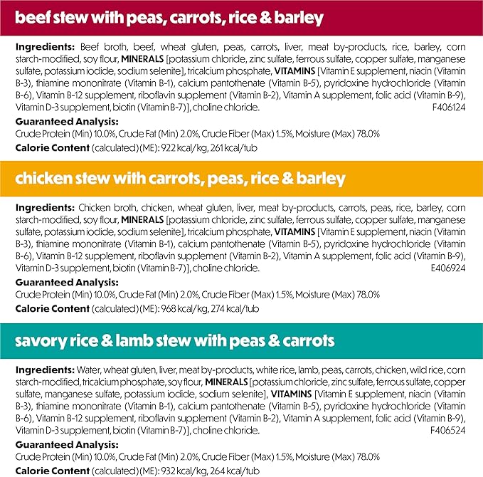 Purina Beneful Gravy Wet Dog Food Variety Pack, Prepared Meals Stew - (12) 10 oz. Tubs