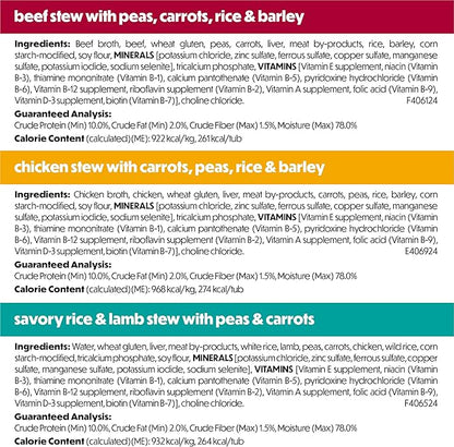Purina Beneful Gravy Wet Dog Food Variety Pack, Prepared Meals Stew - (12) 10 oz. Tubs