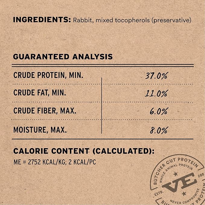 Vital Essentials Freeze Dried Dog Treats | Rabbit Bites, Single Protein | Premium Quality | Grain Free Training Treats for Dogs, 2 oz Bag