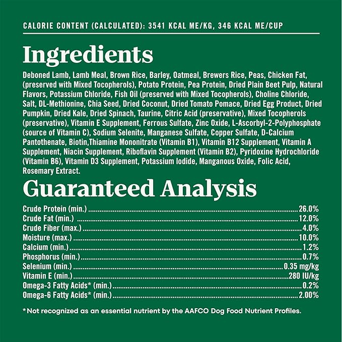 Nutro Natural Choice Senior Dog Food Dry Recipe, Lamb and Brown Rice Recipe, Dry Dog Food, 30 lb. Bag