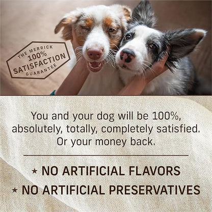 Merrick Chunky Grain Free Premium And Wholesome Canned Dog Food, Real Meat Big Texas Steak Tips Dinner - (Pack of 12) 12 ct. Cans