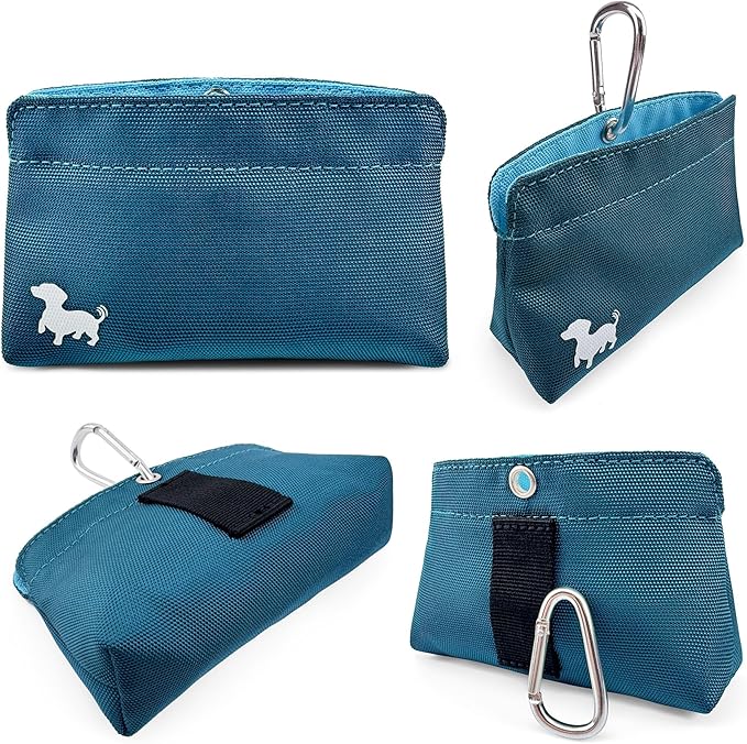 Pocket Sized Dog Treat Pouch - Treat Pouches for Pet Training - Medium Dog Treat Pouch with Magnetic Closure - Dog Walking Treat Bag for Dog Training - Turquoise