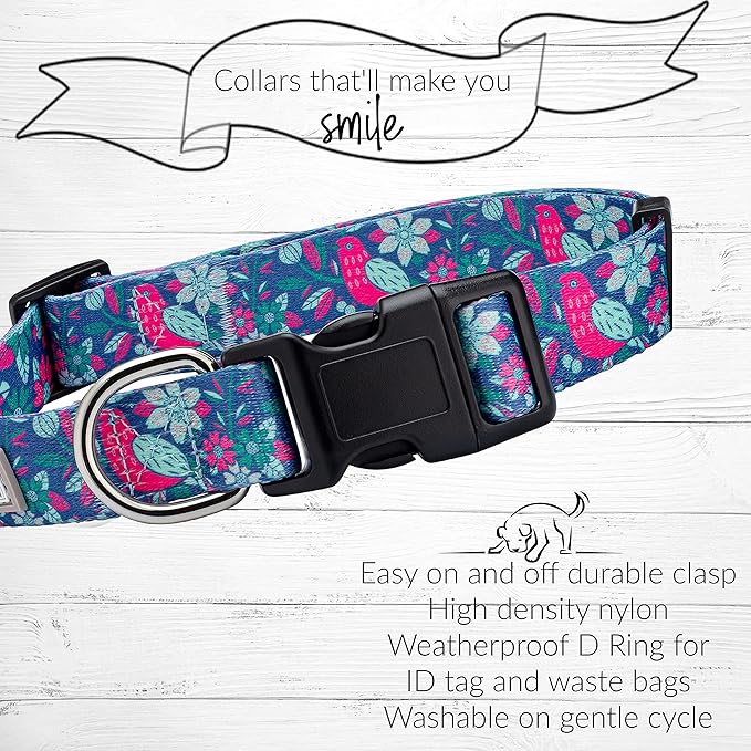 Lucky Love Dog - Adjustable Dog Collar with Easy Click Buckle for Small Ones, Durable, & Comfortable for Male & Female Dogs, Pet Collar for Puppies & Adult Dogs - Carriebelle, XS