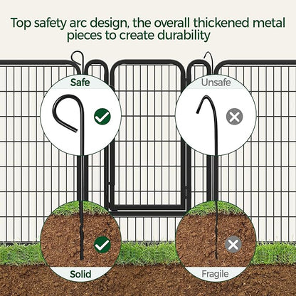 Yaheetech Dog Playpen Outdoor, 40 inch 32 Panels Dog Pen Indoor Heavy Duty Puppy Exercise Pen Metal Pet Fence for RV Camping/Yard/Garden