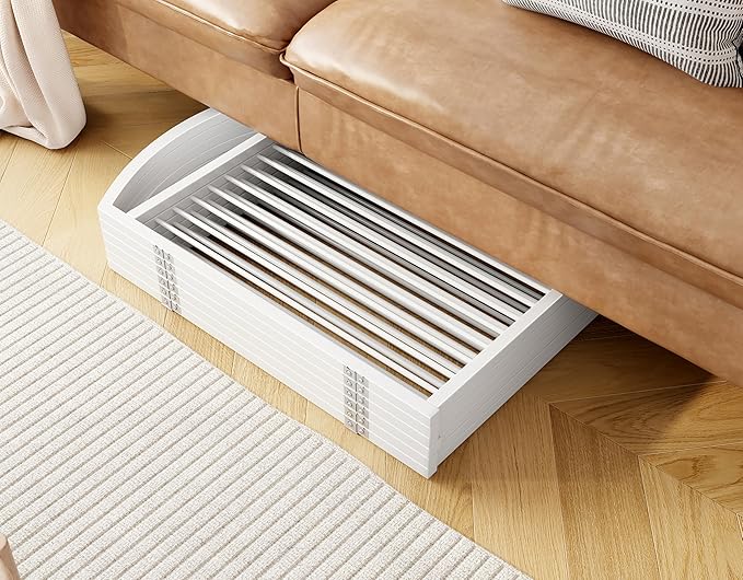 Folding No-Assembly Freestanding Dog Gate with Door,32" Heights Foldable Pet Fence,144" Extra Wide Accordion Puppy Folding Playpen for Doorways,House,Stairs (6 Panels,White)