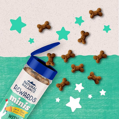 Natural Balance Limited Ingredient Mini-Rewards Chicken Grain-Free, Training Treats for Dogs | 5.3-oz. Canister (Pack of 2)