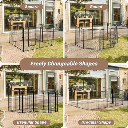 Simple Deluxe Dog Playpen Outdoor, Portable Dog Playpen for Travel, Camping, 32" Height 16 Panels Heavy Duty Dog Pen for Small/Medium Dogs, Black