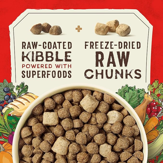 Stella & Chewy's SuperBlends Raw Blend Wholesome Grains Cage-Free Chicken & Duck Recipe with Superfoods, 21 lb. Bag