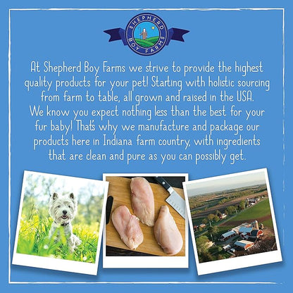 Shepherd Boy Farms Freeze Dried Dog and Cat Treats, Chicken Liver, All Natural Single Ingredient Freeze-Dried Dog Treat & Snacks, Made in USA, High Protein, Essential Nutrition Raw Food, 8oz