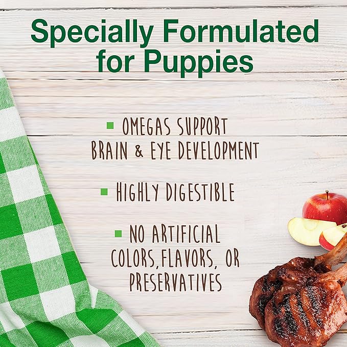 Nylabone Healthy Edibles Natural Puppy Chews Long Lasting Treats for Puppies, Lamb & Apple Flavor, Small/Regular (3 Count)