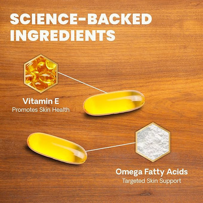 VetriScience Omega Healthy Skin Capsules, 3.6.9 Fish Oil Supplement for Dogs & Cats, Skin Health, Coat Growth, Reduce Shedding, Over 750 mg Omega Fatty Acids per Capsule, Gel Caps,90 Count(Pack of 2)