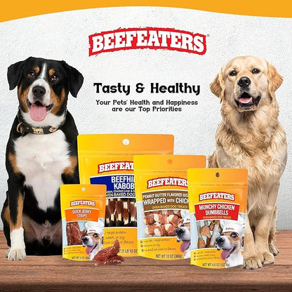Beefeaters Chicken Jerky Strips for Dogs 9oz, 100% Real Chicken Breast, Oven-Baked, Grain-Free Dog Treats for Training & Rewards, High Protein, Low Fat, Resealable Bag, Allergy-Friendly