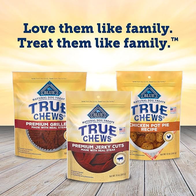 Blue Buffalo True Chews Premium Jerky Cuts Dog Treats, Made in the USA with Natural Ingredients, Beef, 10-oz Bag